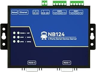 Isolated 2-Channel Serial Server Edge Computing Gateway RS232 RS422 RS485 RJ45 Modbus Gateway NB124 TCP/UDP/MQTT at Command Build-in Watchdog