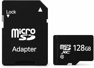 128 GB Micro SD Card with Adapter | Waterproof, Temperature Proof, for Smartphones, Tablets, DSLR Cameras