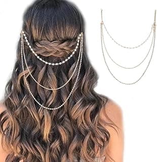 1 Pcs Premium Crystal Head Chain Jewelry Pearl Gold Hair Bridal Headpiece Hair Accessories for Women