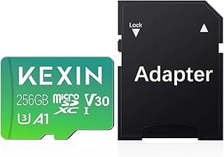 KEXIN 256GB Micro SD Card with SD Adapter, microSDXC UHS-I U3 V30 A1 Memory Card, 95MB/s Read 40MB/s Write, 4K/8K…