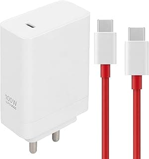One Plus 100W Original Power Adapter with Type-C Cable Ultra-Fast Charger Compatible with One-Plus 12/12R/11/11R/10/10R, Nord CE 3 Lite 5G, Nord 2T 5G, Nord CE 2 Lite 5G, Nord 5G Combo