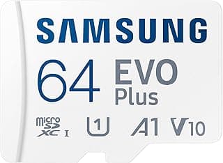 Samsung EVO Plus 64GB Micro SDXC w/SD Adaptor, Up-to 160MB/s, Expanded Storage for Gaming Devices, Android Tablets and Smart Phones, Memory Card, MB-MC64SA/IN