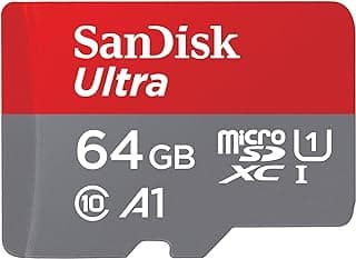 SanDisk Ultra 64GB microSDXC UHS-I, 140MB/s R, Memory Card, 10 Y Warranty, for Smartphones