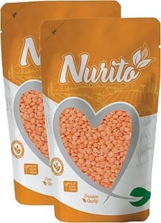 Nurito Malka Lal Dal 500g – Light & Quick-Cooking Red Masoor Dal for Daily Meals, Rich in Protein & Easy to Digest | Lal Masoor Dal Ideal for Dal-Tadka, Soup, and More Indian Dishes