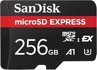 SanDisk Express microSD Card, 256GB Up to 880MB/s Read, Up to 650MB/s Write, 210MB/s Sustained Write, U3, C10