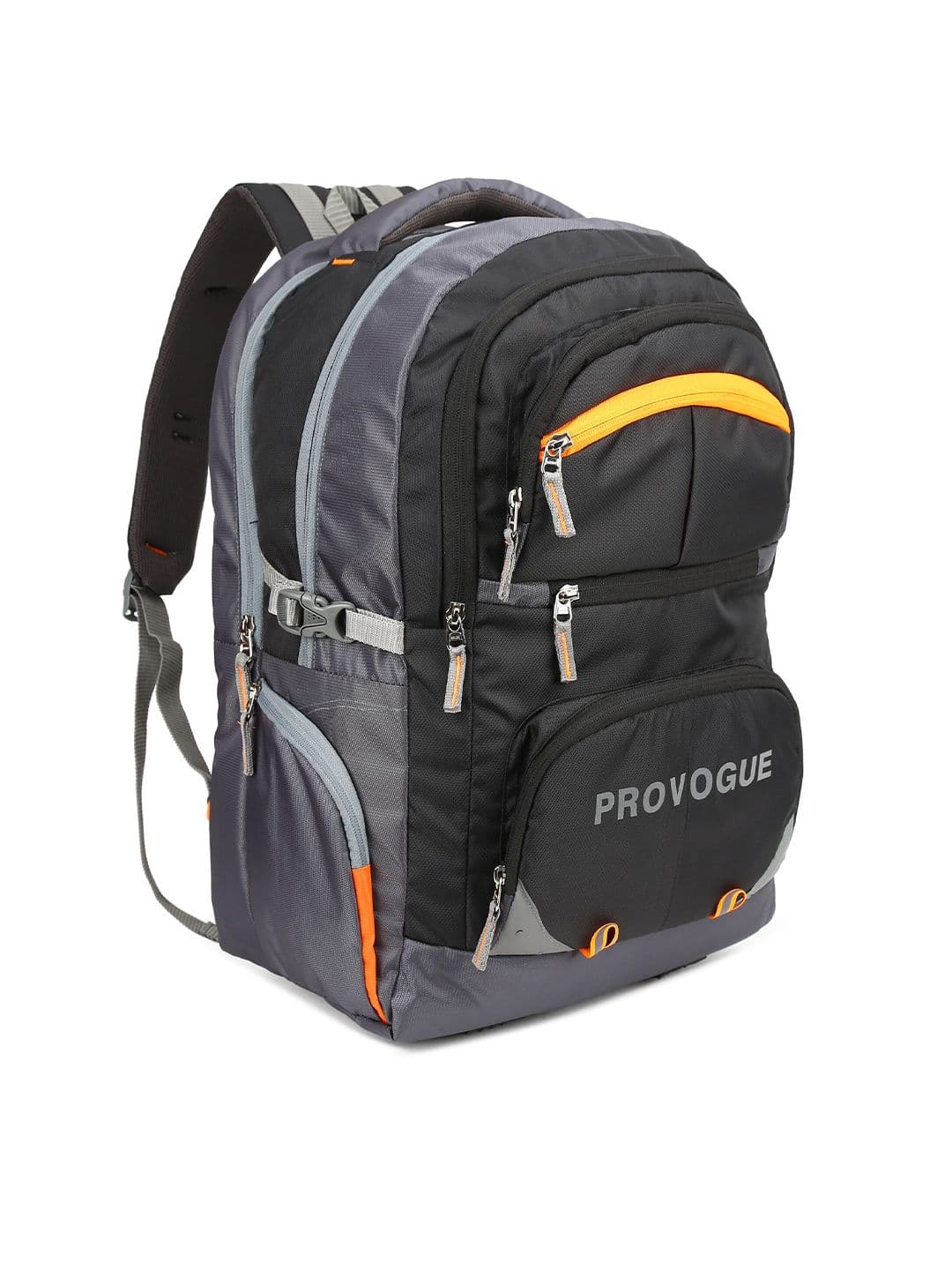 Provogue X fwd Provogue X fwd Unisex Black & Grey Colourblocked Backpack with Reflective Strip 41 L
