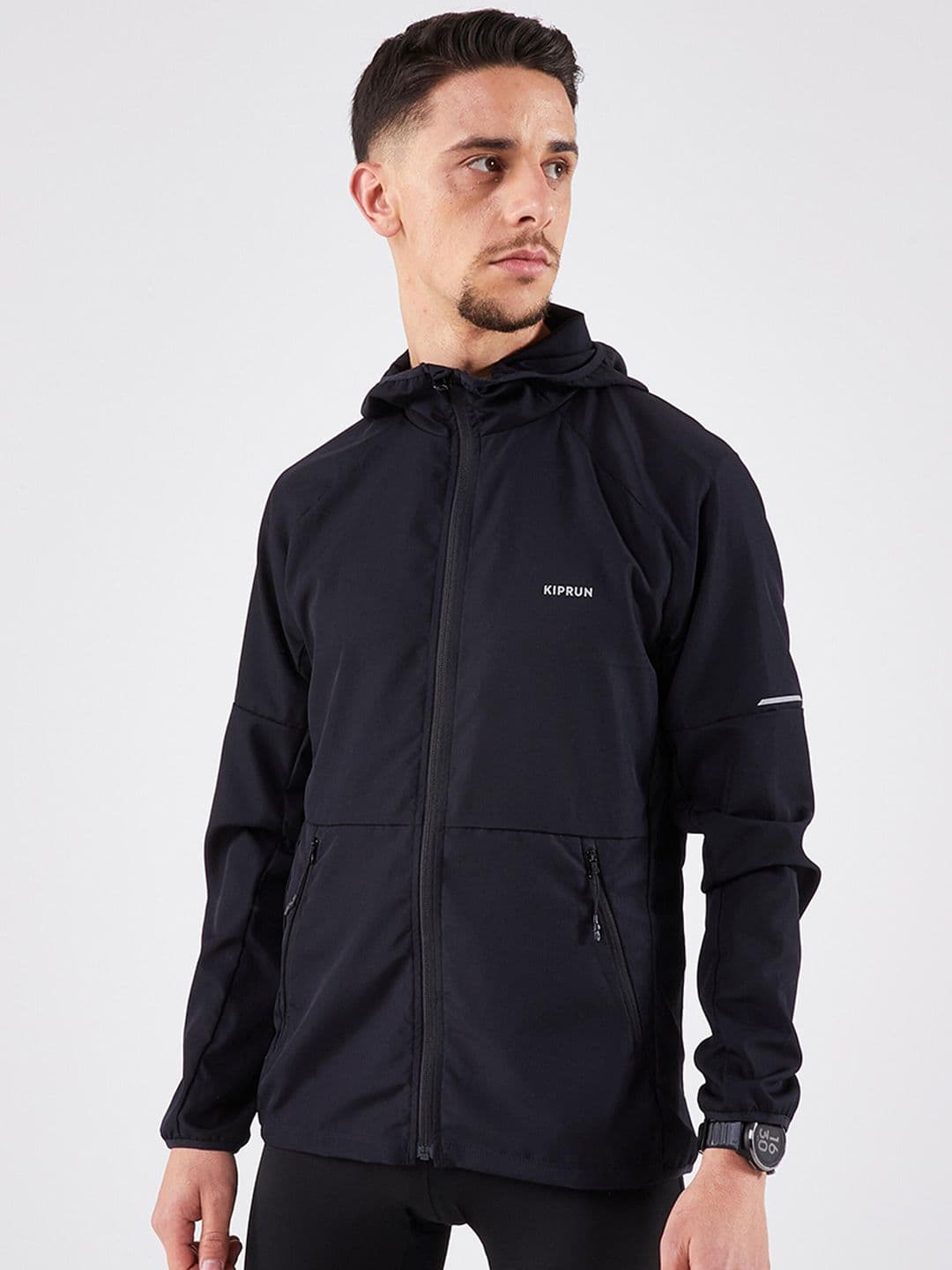 Decathlon Decathlon Kalenji - Men Black Run 100 Breathable Running Jacket