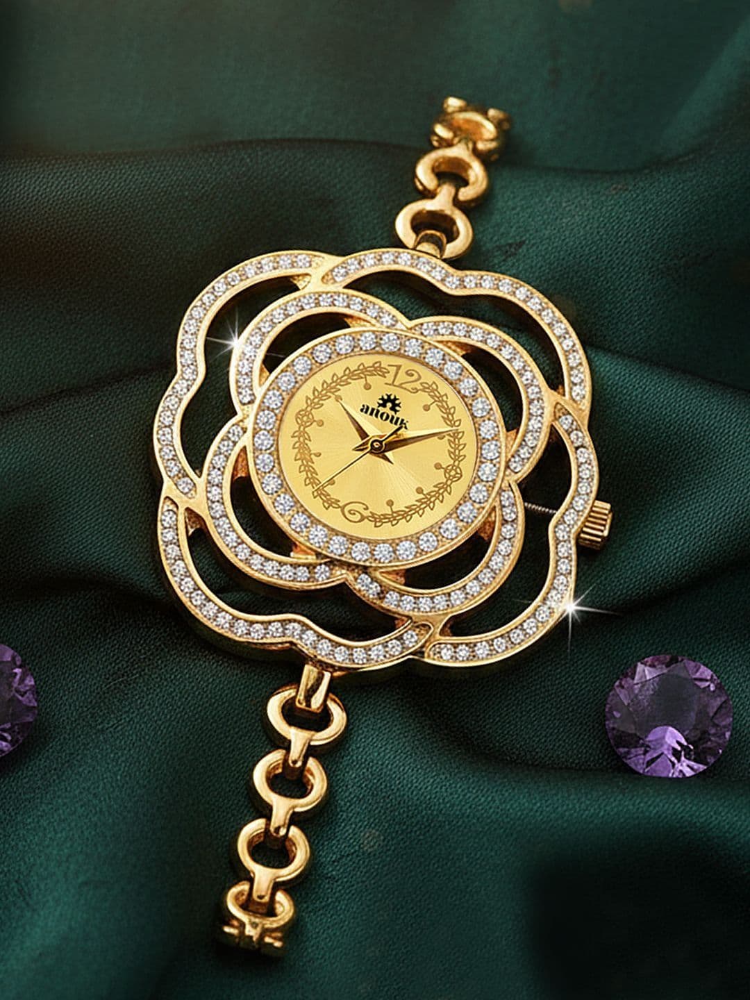 Anouk Anouk Women Dial & Bracelet Style Straps Analogue Watch ANW-803-GD