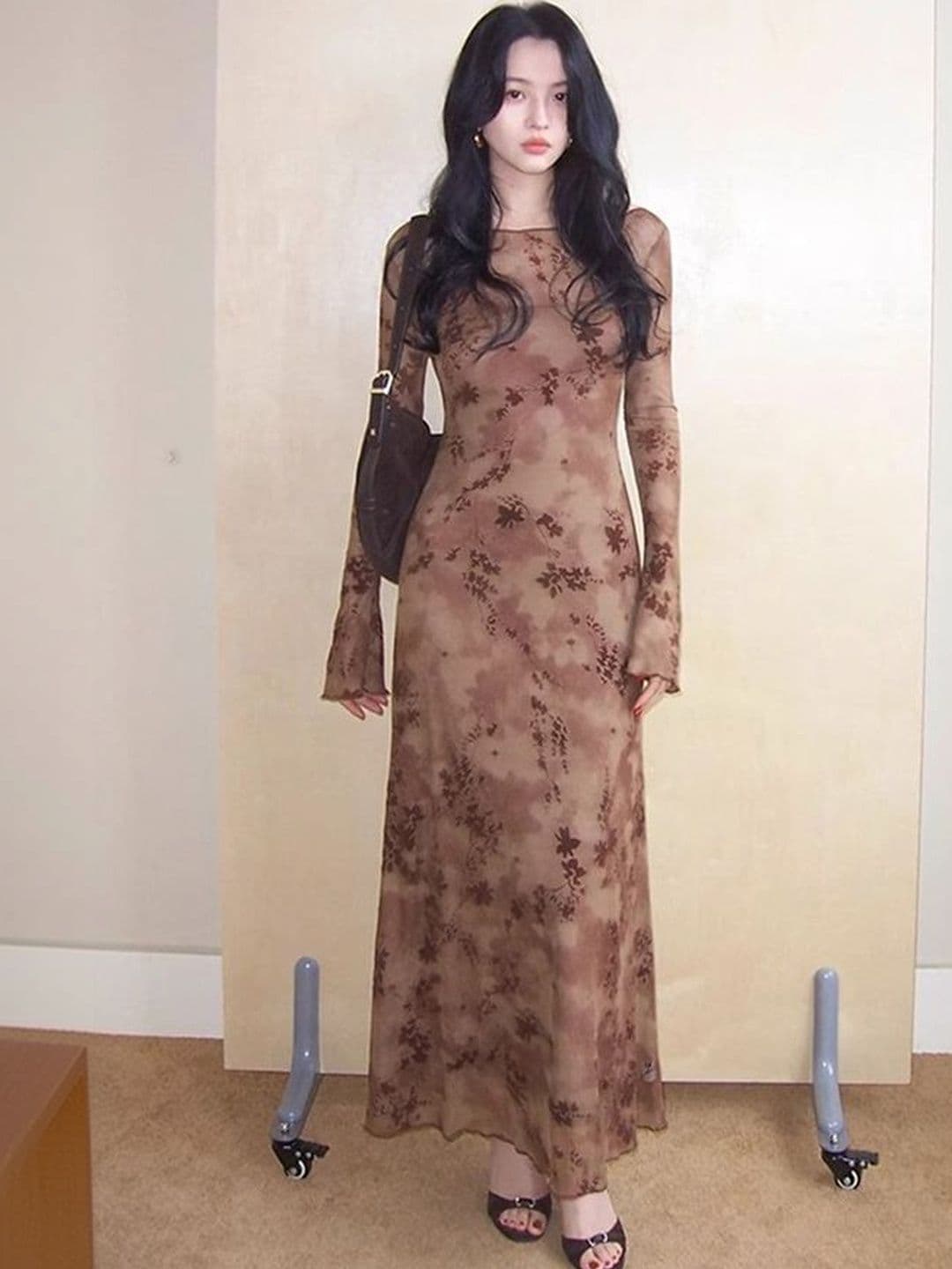 StyleCast x Revolte StyleCast x Revolte Print Fit & Flare Maxi Dress