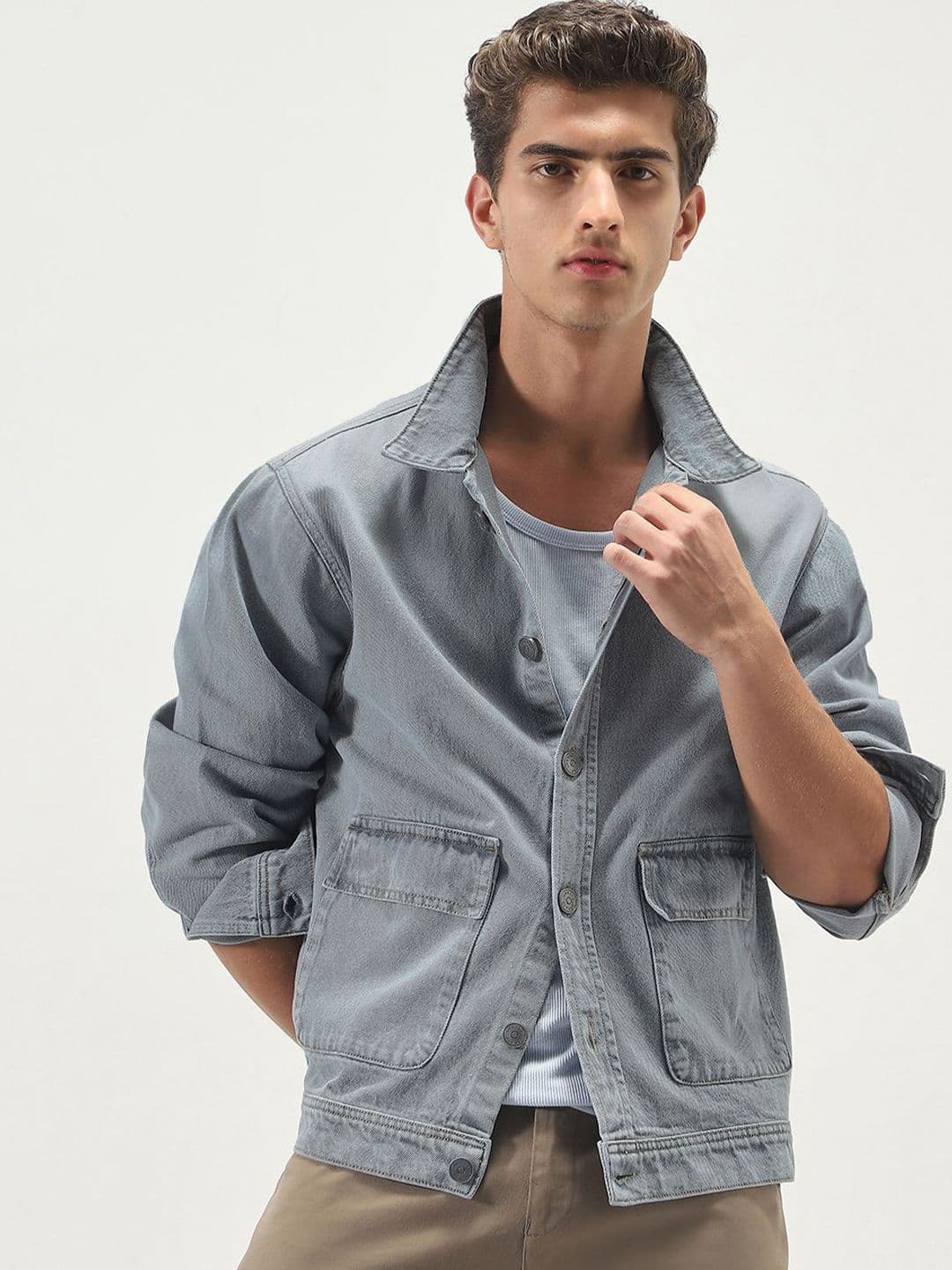 Urbano Fashion Urbano Fashion Washed Denim Jacket