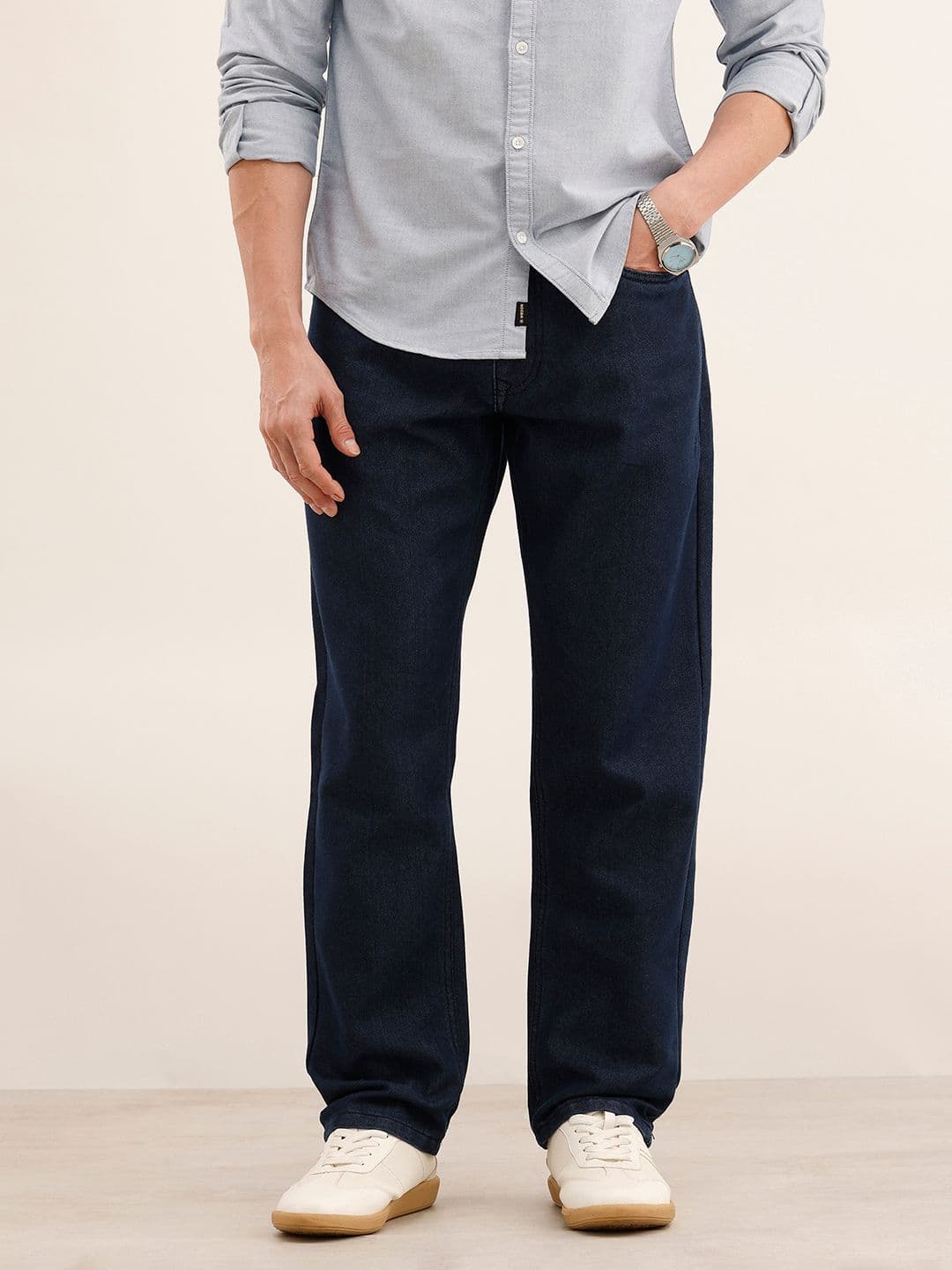 WROGN WROGN Men Pure Cotton Anti Fit Mid-Rise Jeans