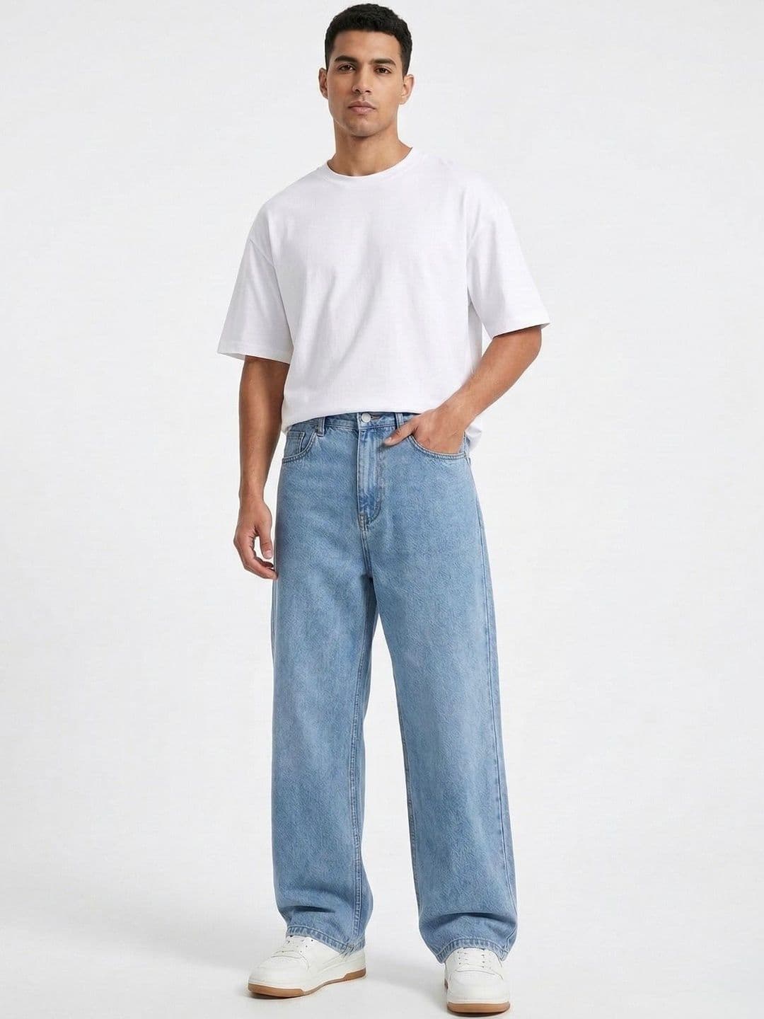 9X DENIMS 9X DENIMS Men Mid-Rise Light Fade Jeans