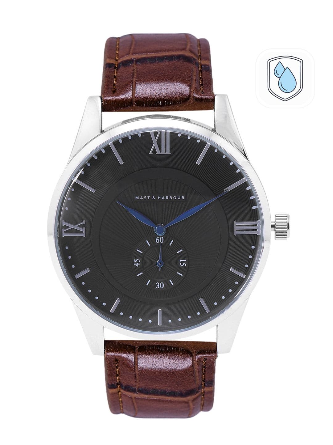 Mast & Harbour Unisex Black & Brown Analogue Watch MFB-PN-WTH-DK2862