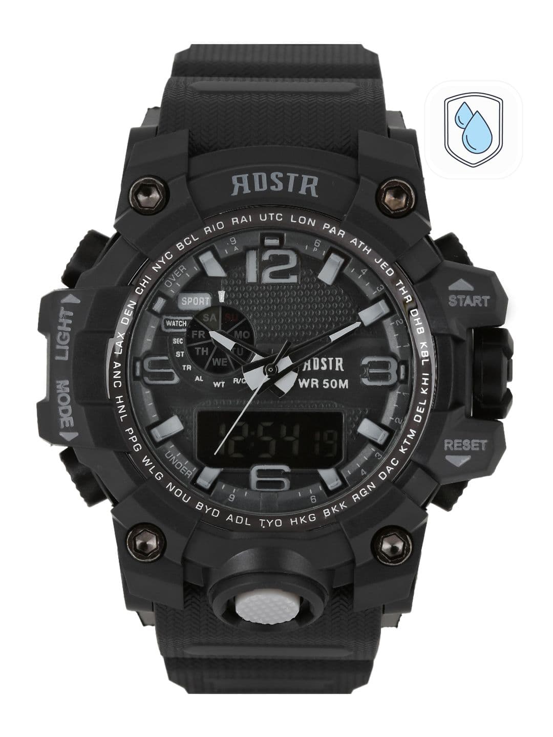 Roadster RDSTR Men Charcoal Grey Chronograph Analogue & Digital Watch MFB-PN-WTH1606-A