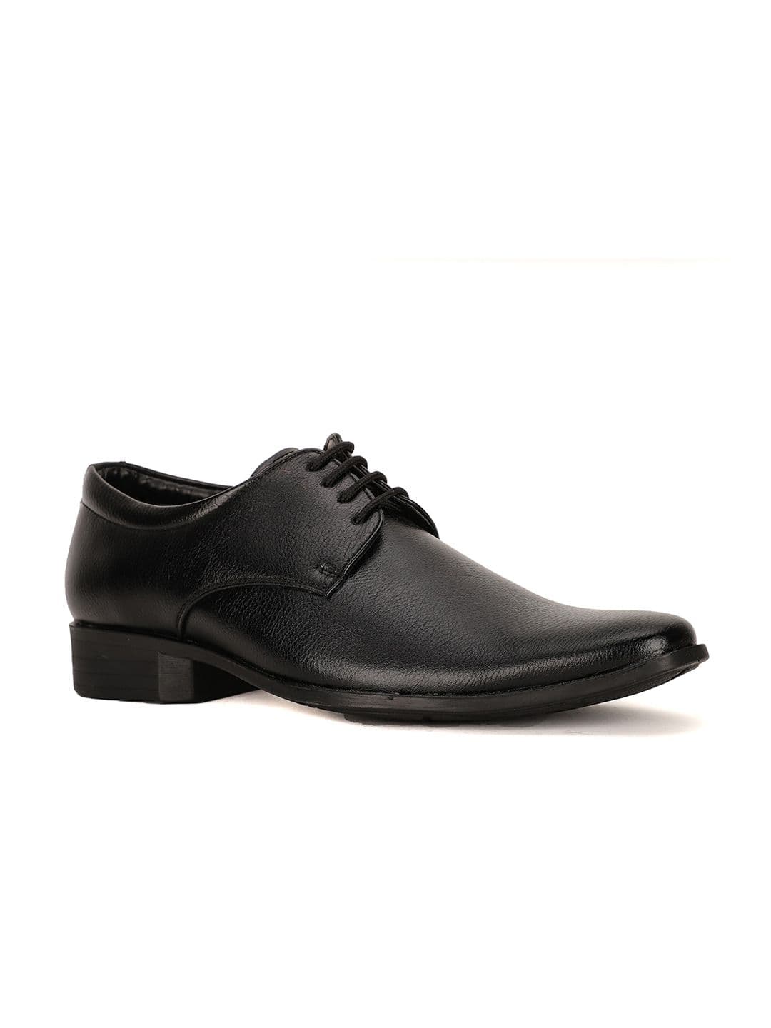 Bata Men Black Textured Formal Derbys