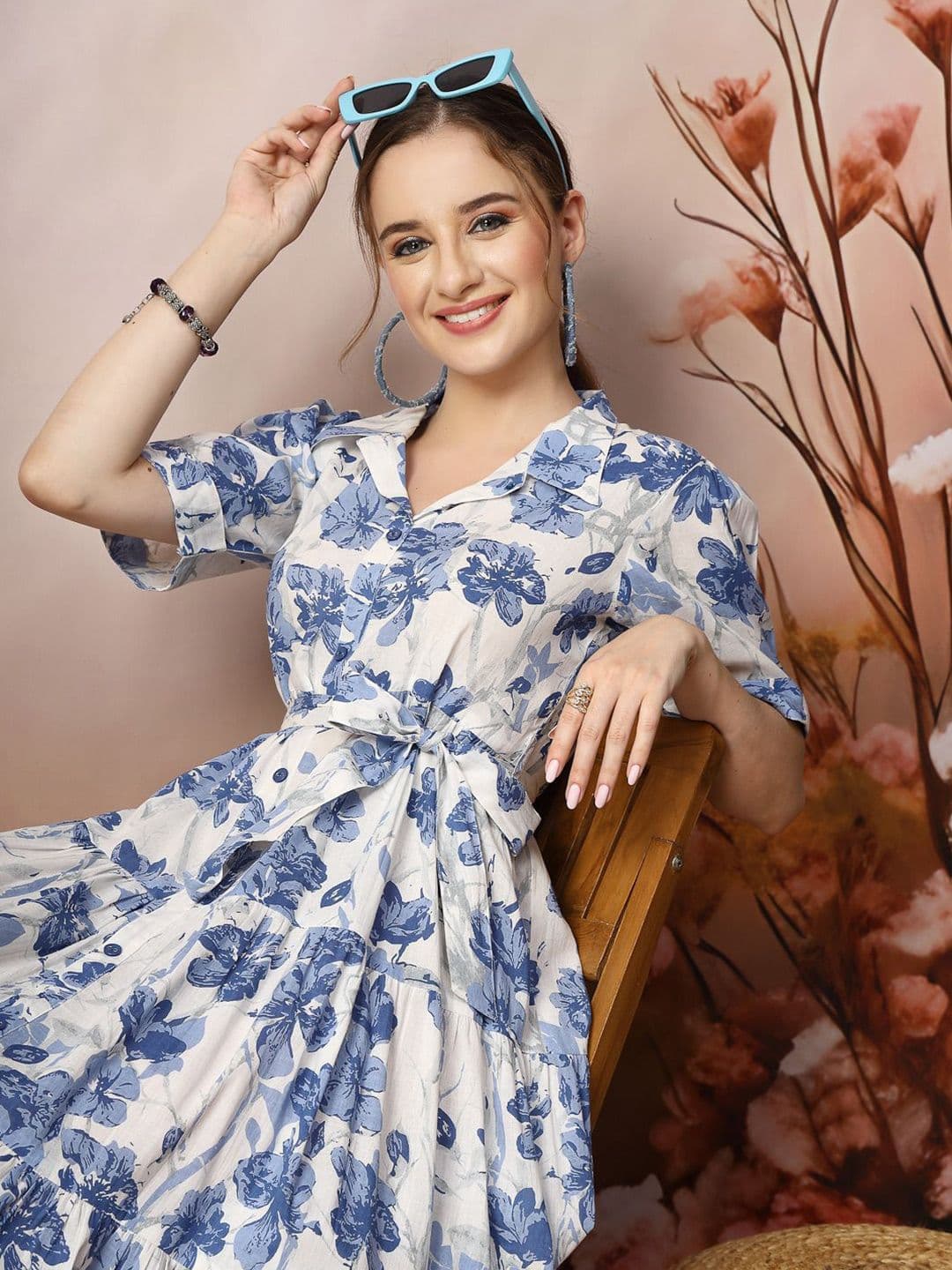 Stylum Floral Print Fit & Flare Maxi Dress