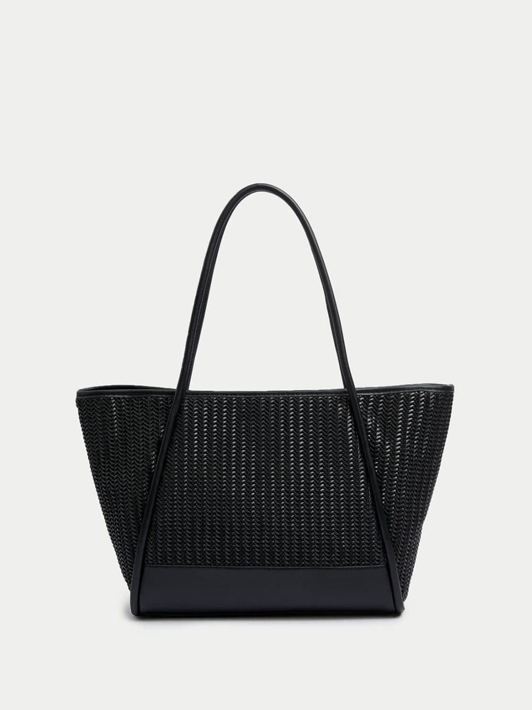 Marks & Spencer Faux Leather Woven Structured Tote Bag