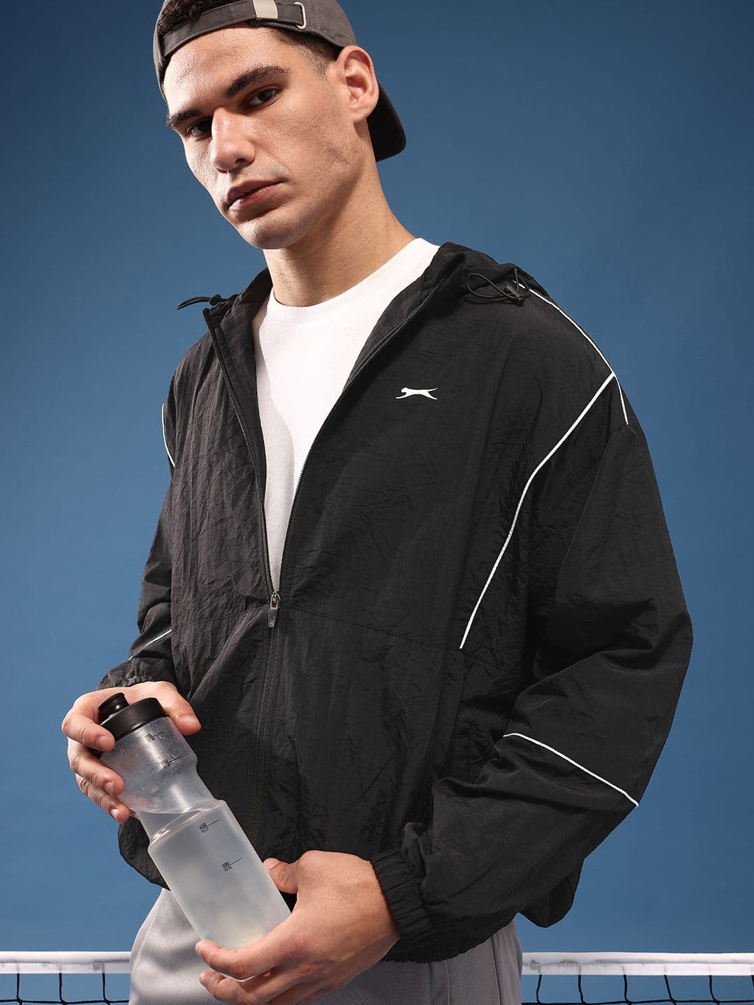 Slazenger Hooded Sporty Oversized Jacket