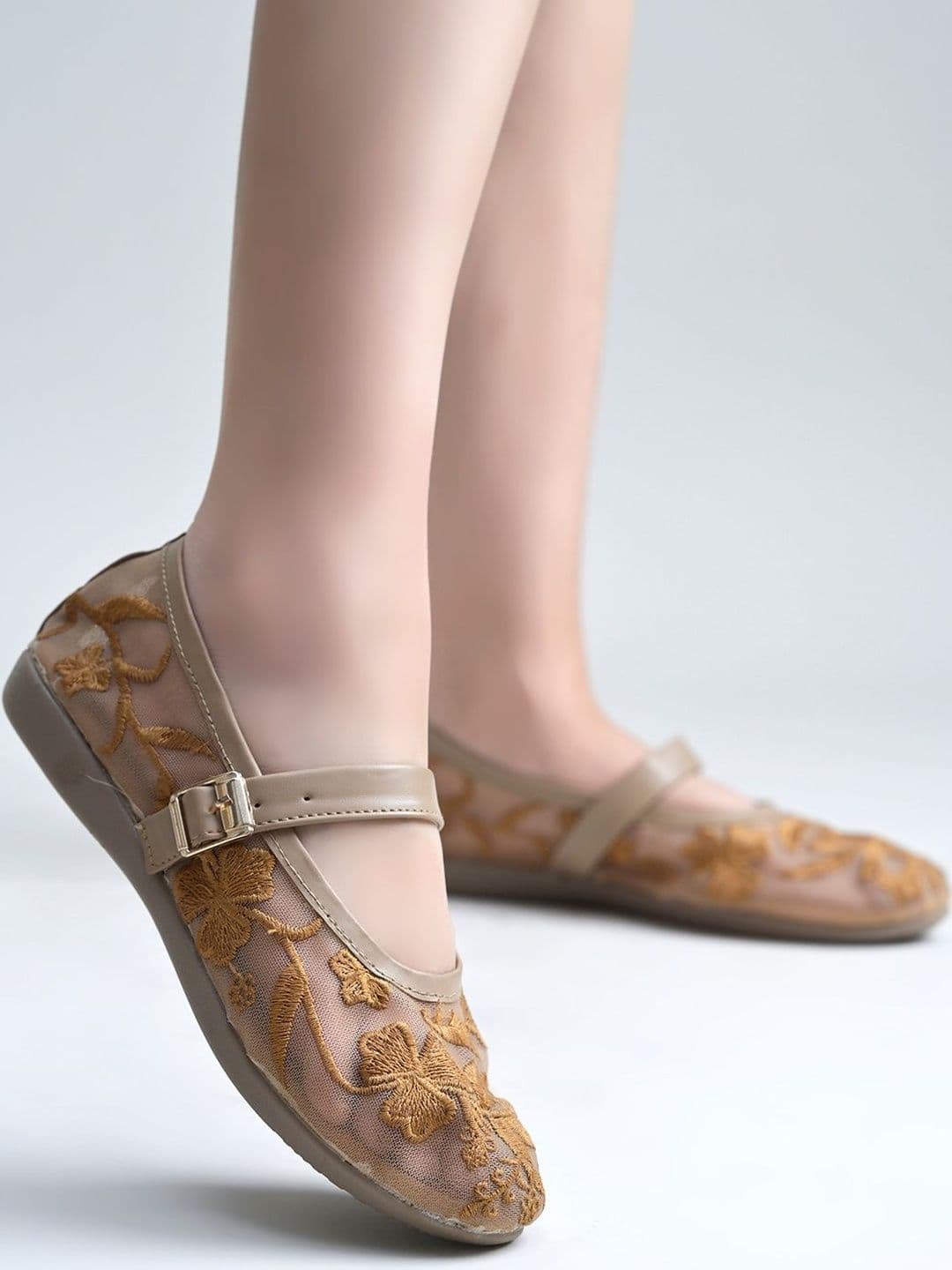 Stylestry Embroidered Ballerinas