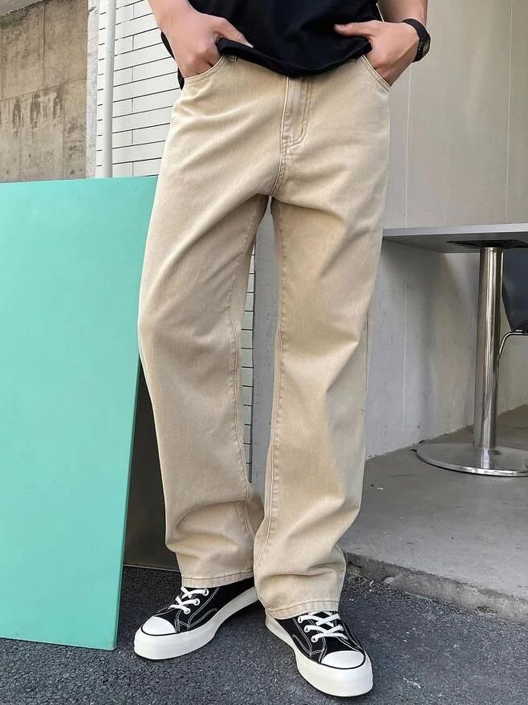 me Queen Men Straight Fit Mid-Rise Clean Look Non Stretchable Cotton Jeans
