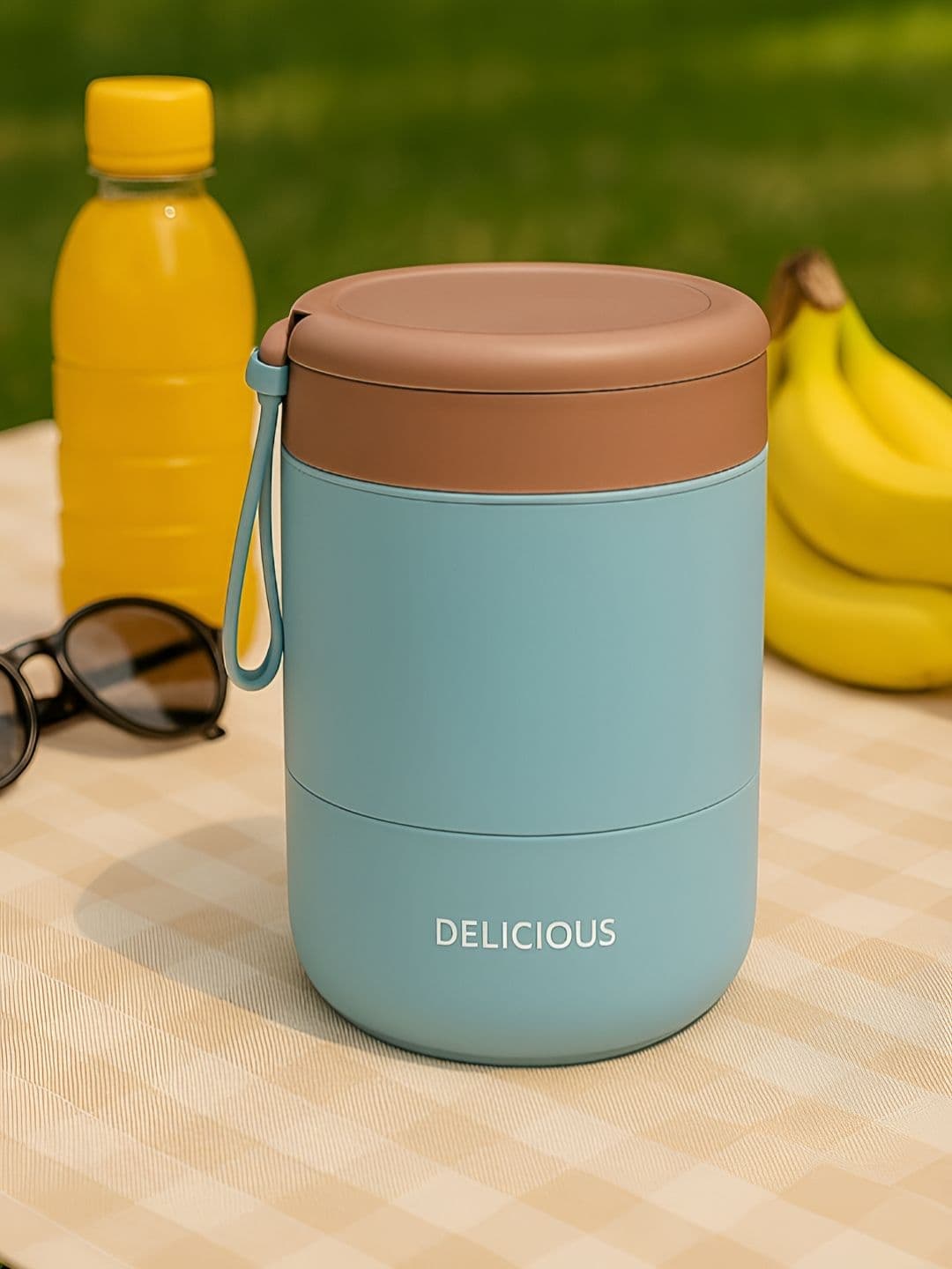 Myntra Elegant Homes Blue Stainless Steel Lunch Box