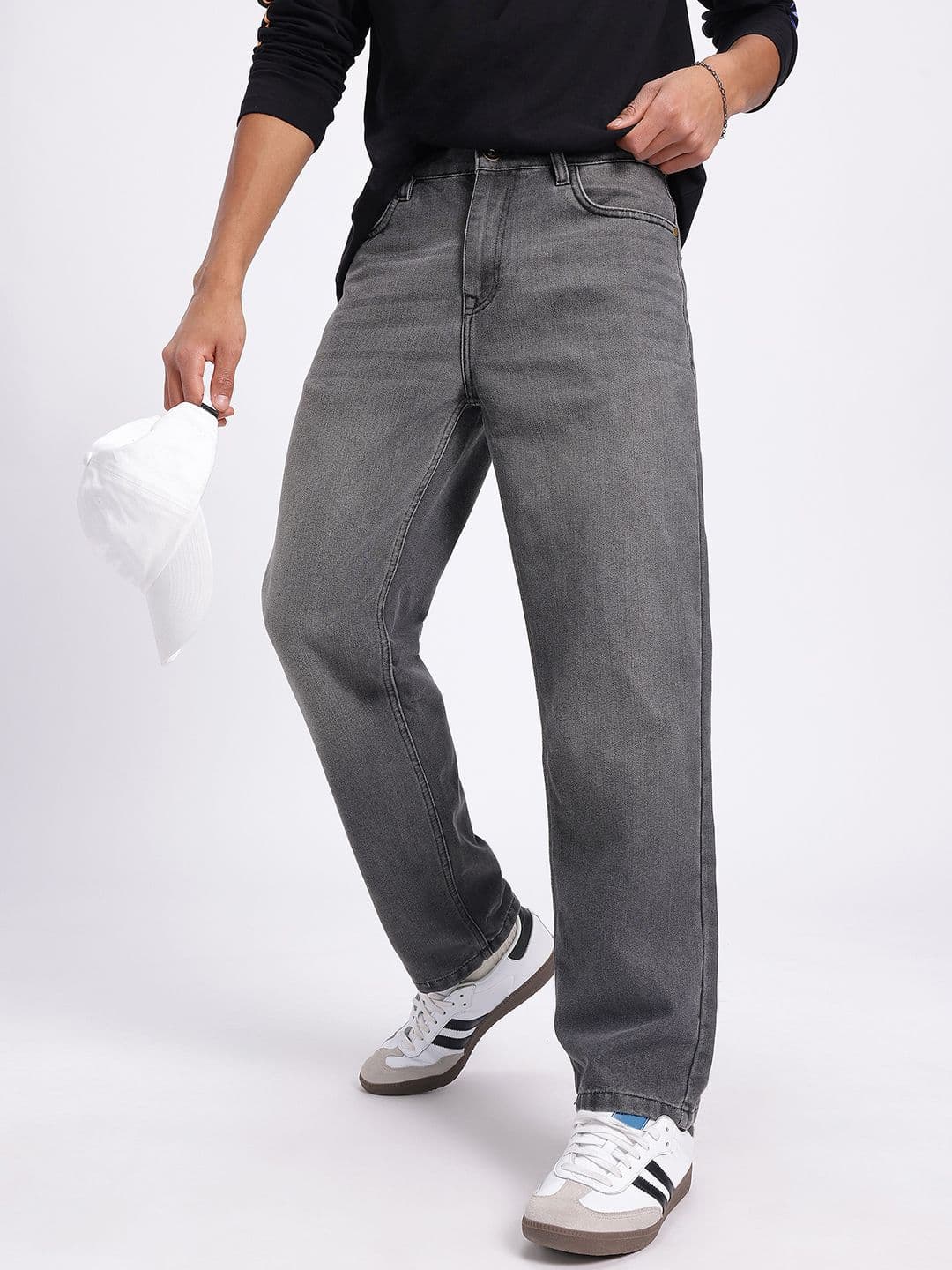 glitchez Men Straight Fit Light Fade Jeans