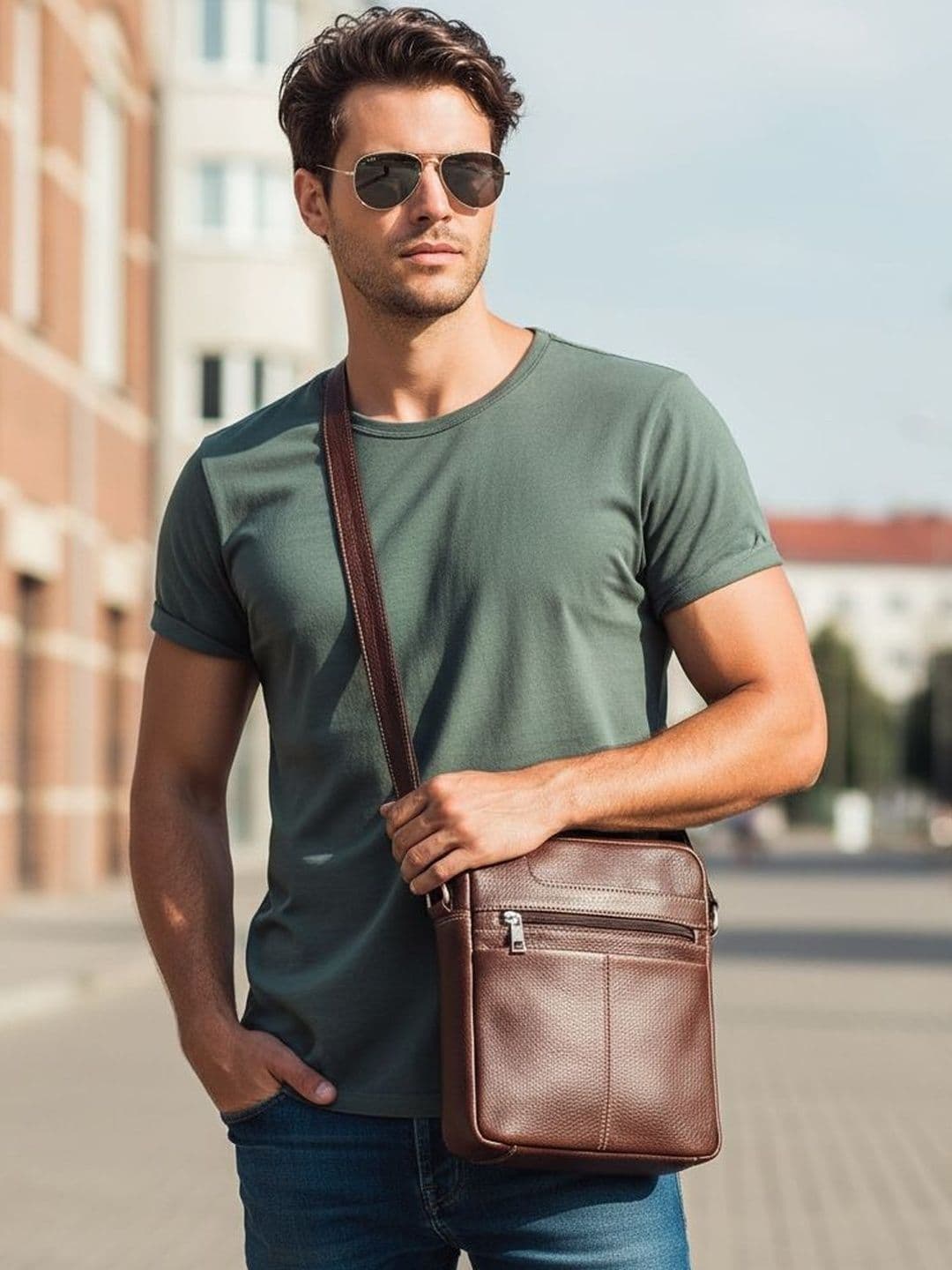 Goatter Leather Sling Bag