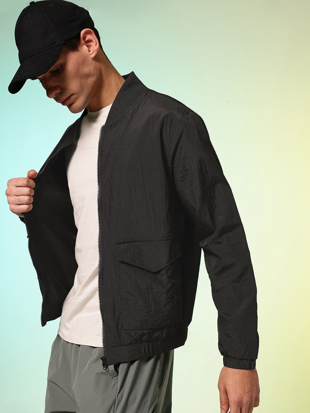 HRX by Hrithik Roshan Mock Collar Bomber Jacket