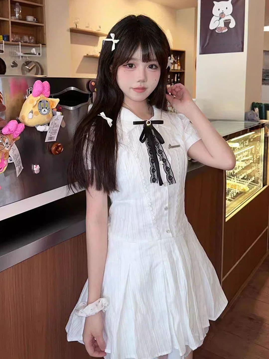 Suo Formal Drop-Waist Mini Dress