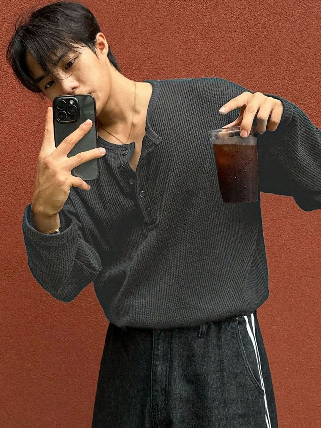 The Modern Soul Men Henley Neck T-shirt