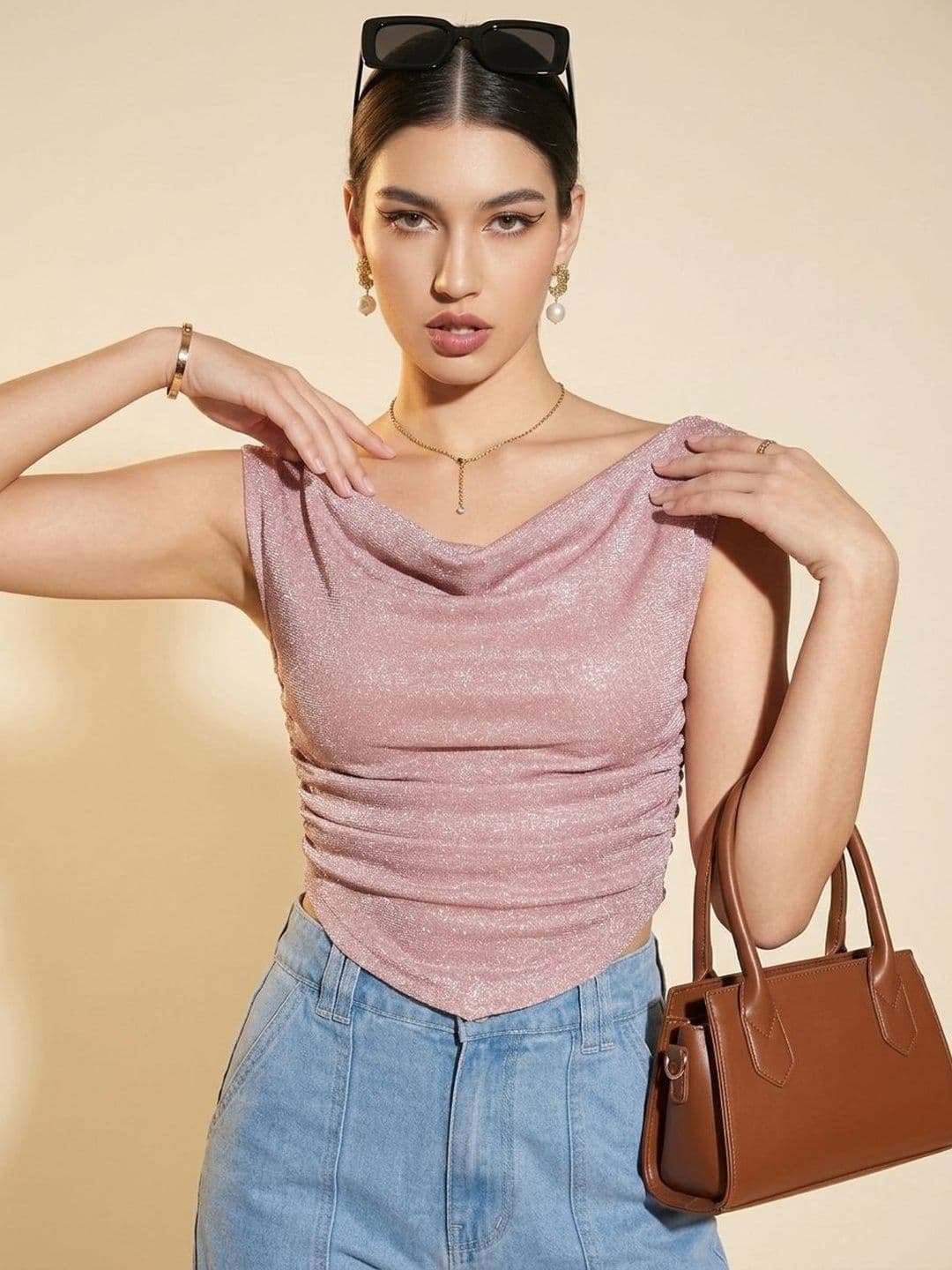 Istyle Can Embellished Crop Top