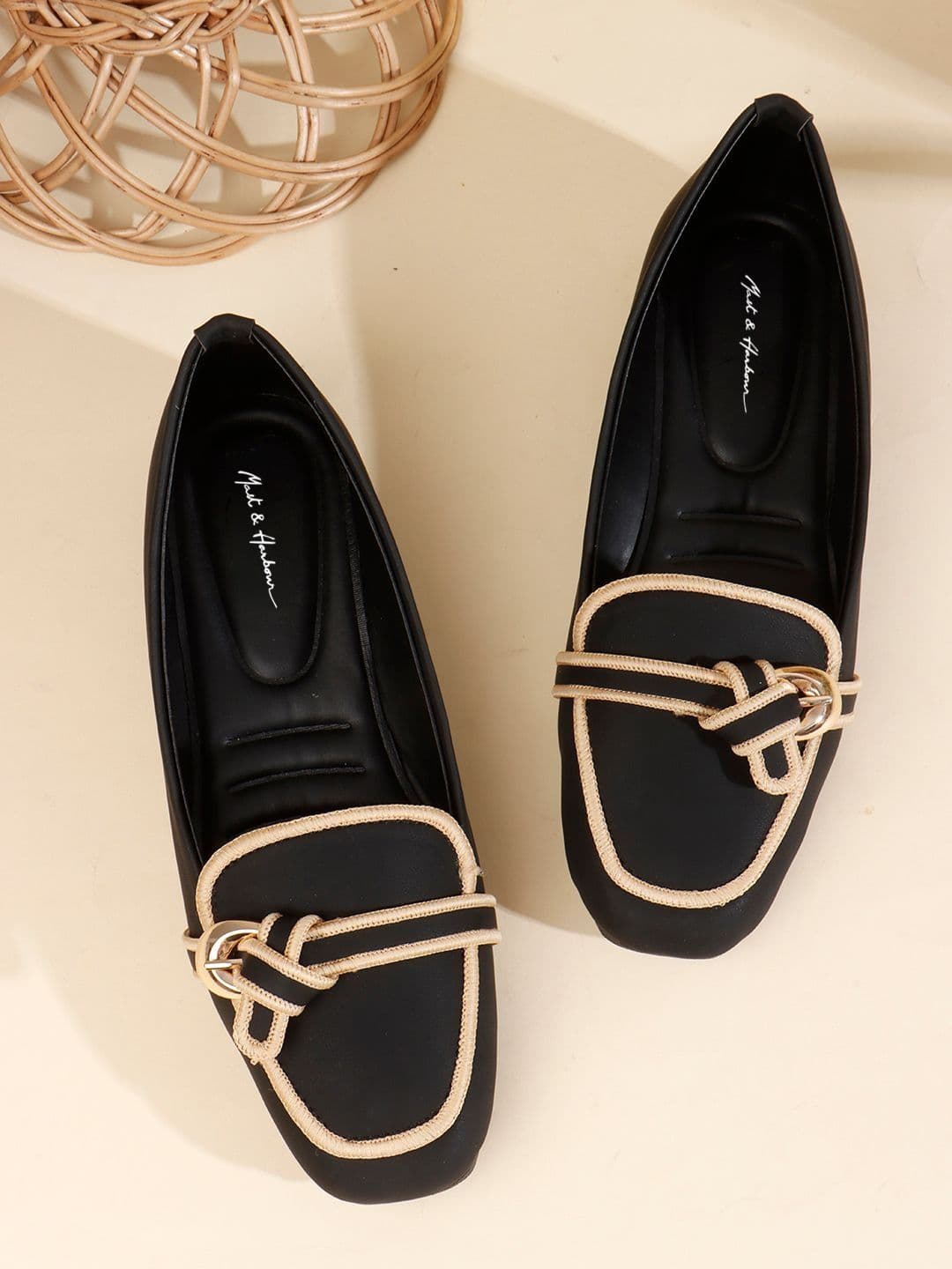 Mast & Harbour Women Ballerinas with Buckles Flats