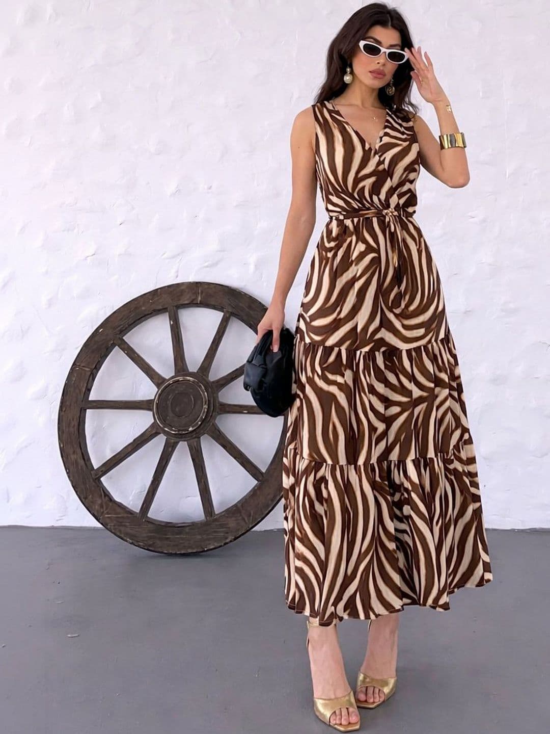 NWH Animal Print Maxi Dress
