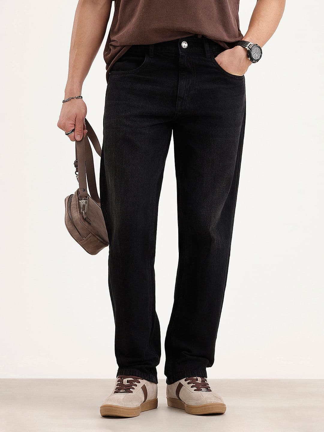 WROGN Men Pure Cotton Anti Fit Light Fade Jeans