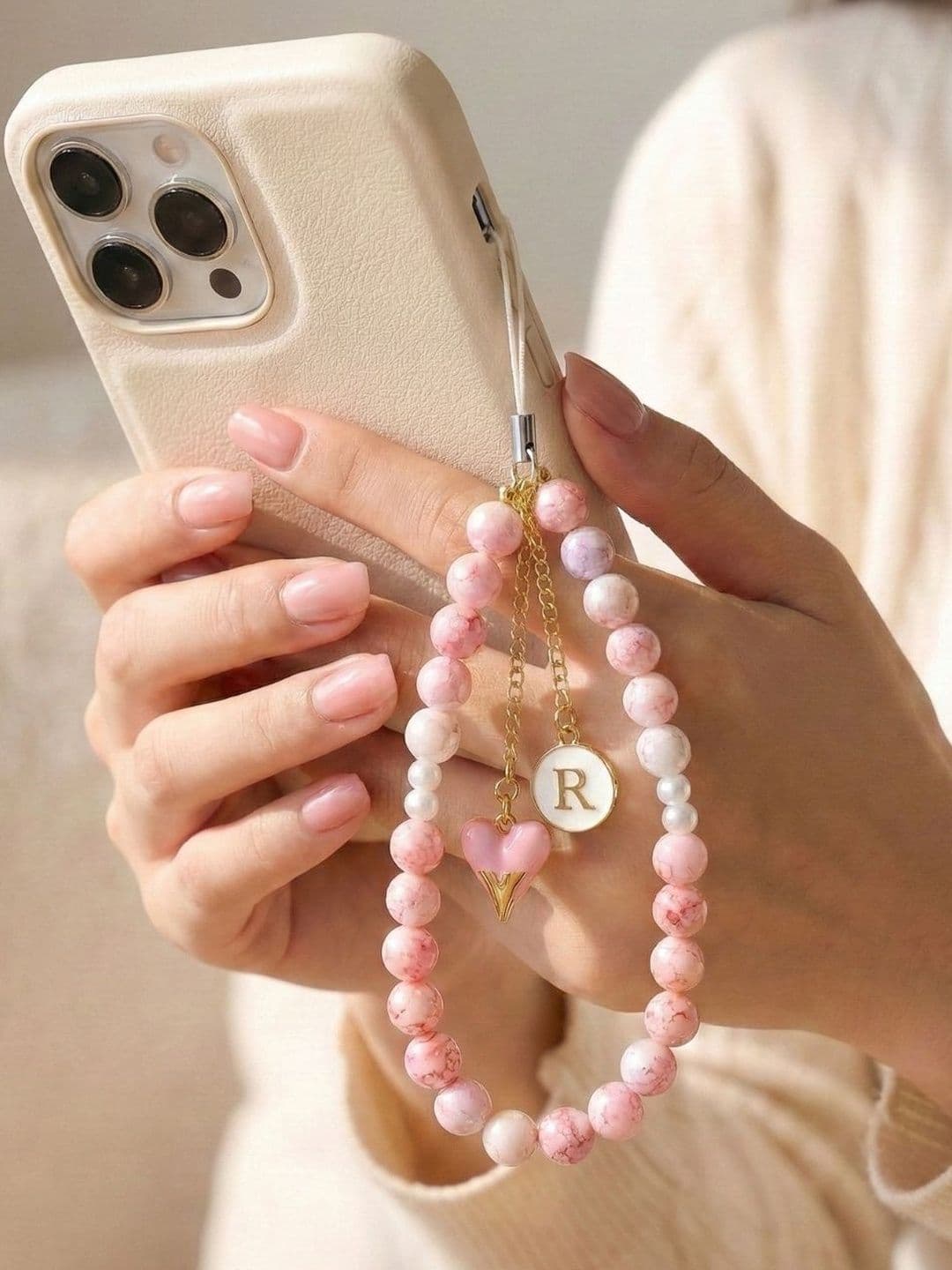 Myntra Elegant Homes Mobile Phone Charm - Heart Pink R