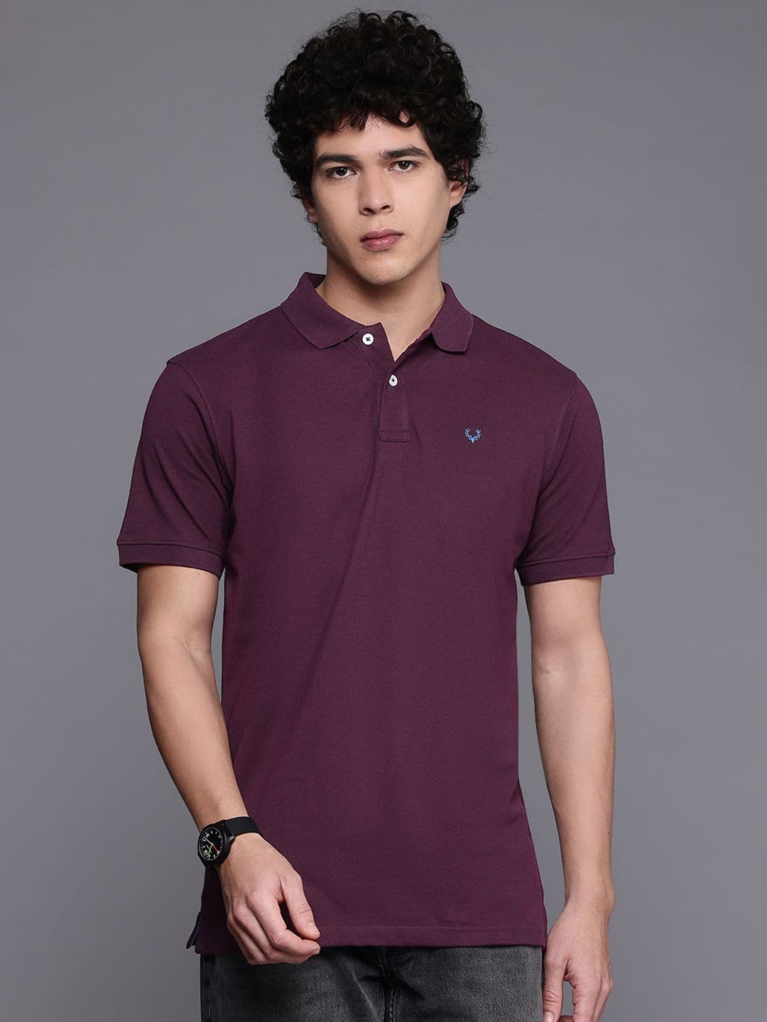 Allen Solly Solid Polo Collar T-shirt