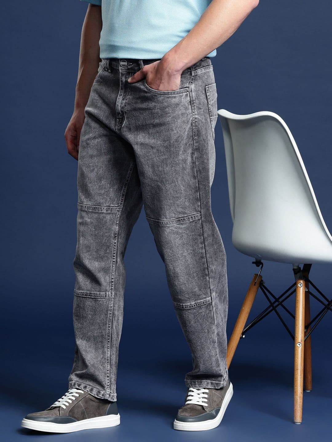 Mast & Harbour Men Straight Fit Stretchable Jeans