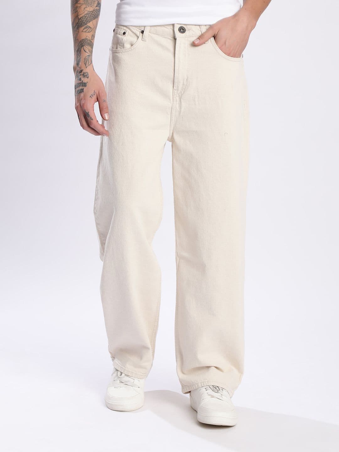 Roadster The Lifestyle Co. Men Pure Cotton Baggy Fit Denim Jeans
