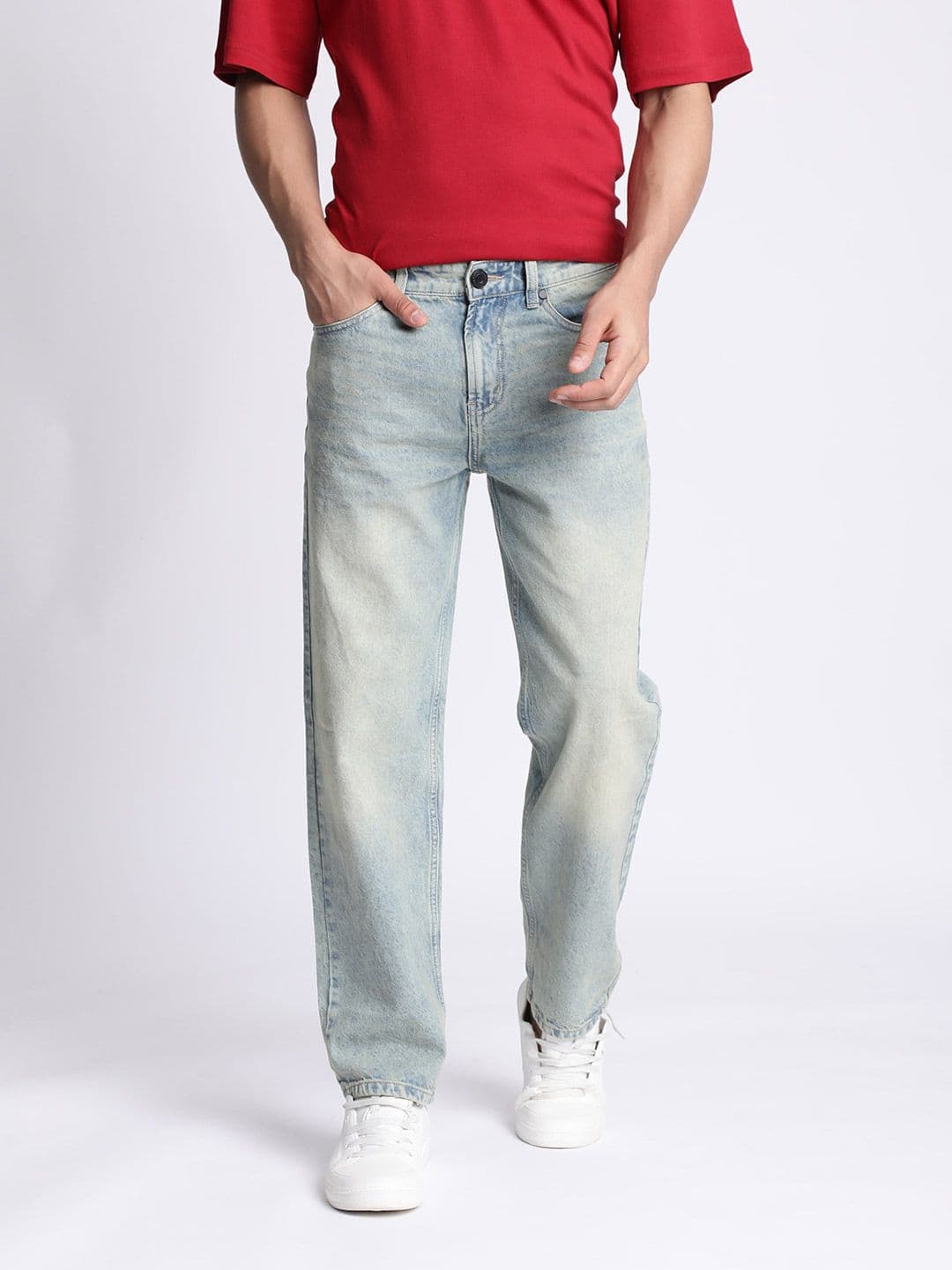 Bene Kleed Men Blue Relaxed Fit Mid Rise Jeans