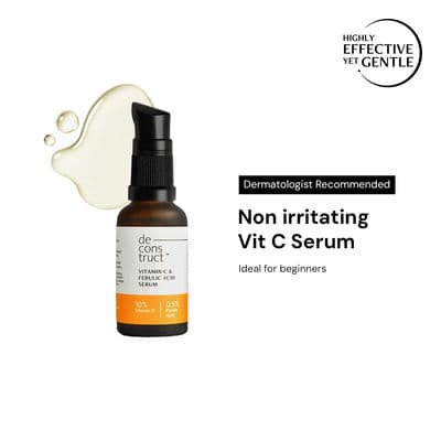 Deconstruct 10% Vitamin C Face Serum with 0.5% Ferulic Acid, for Glowing Skin, Beginner-friendly