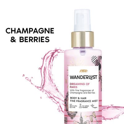 Wanderlust Dreaming of Paris Fruity Perfume Mist with Champagne & Berries for Body & Hair