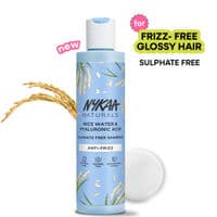 NYKAA Naturals Rice Water & Hyaluronic Acid Sulphate Free Shampoo for Frizz Control