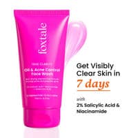 Foxtale Oil & Acne Control Face Wash with 2% Salicylic Acid & Cica, For Clear, Oil Free & Calm Skin