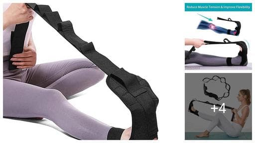 Yoga Strap for Stretching Leg Stretcher with Loops Ligament Stretching Strap Belt Foot Ankle Rehabilitation Training Belt Gymnastics Hamstring Stretcher Exercise Fitness Sport Equipment