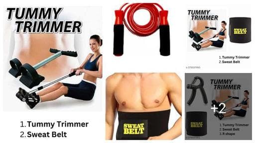 RPC99 Single Spring Tummy Trimmer With Sweat Belt and Skipping Rope