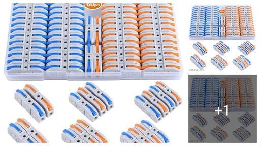 EZ LIVING Lever Wire Connectors, 60Piece Inline Wire Connectors kit for Quick Connect, Push in Compact Splicing Electrical Connectors Butt Terminals for Circuit Inline 28-12 AWG 1 in 1out