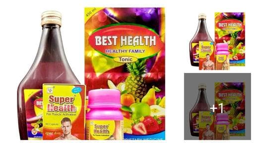 BEST HEALTH TONIC & SUPER HEALTH CAPSULE FOR HEALTHY FAMILY (Pack of 2)