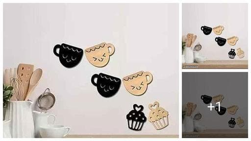 RADHEY HOME DECOR WITH 4 CUPS & 2 CUP CAKE
