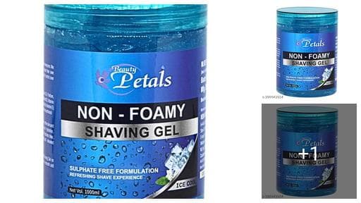 Beauty Pettle Cool Shaving Gel 1Kg for Men Non Foamy Extra Sensitive Formula with Pure Essential Oils Fresh Refreshing Shaving Essential Suitable for All Skin Types