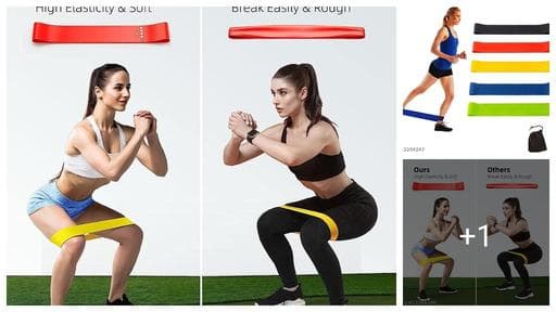 Natural Latex Resistance Loop Bands | Smell-Free & Skin Friendly | Useful for Hips, Arms & Legs Workouts. Tear Resistant & Anti-Slip | Theraband for Fitness & Toning.